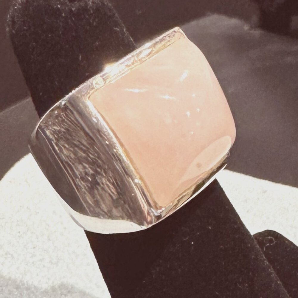Rose Quartz Sterling Silver Ring